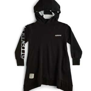 nununu Black attention Hoodie Dress